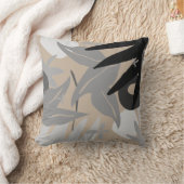 タングレー&ブラック芸術的抽象芸術植物学 クッション (ブランケット)