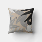 タングレー&ブラック芸術的抽象芸術植物学 クッション (裏面)