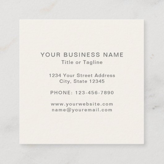 タンケルトの木のライフコーチ スクエア名刺 (裏面)