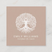 タンケルトの木のライフコーチ スクエア名刺 (正面)