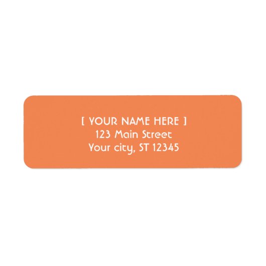 タンゲリンオレンジシンプルエレガント色 ラベル (正面)