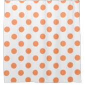 タンゲリンオレンジ水玉模様サークル シャワーカーテン (正面)