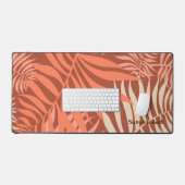 タンゲリンオレンジ葉の デスクマット (キーボード&マウス)