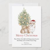 タンコーギとクリスマスツリーペットドッグ シーズンカード (正面)