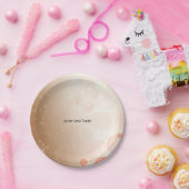 タンコーラル&クリームグラマーパーティー誕生日プレート ペーパープレート (パーティー)