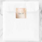 タンコーラル&クリームグラモールライトパーティーシール スクエアシール (バッグ)