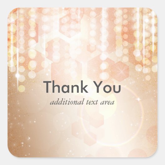 タンコーラル&クリームグラモールライトパーティーシール スクエアシール (正面)