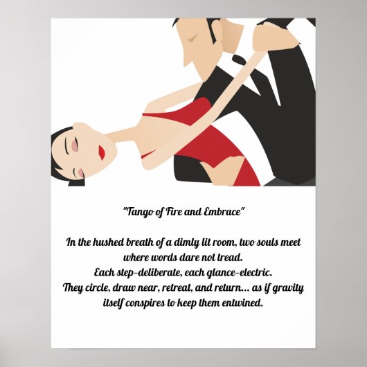 タンゴのカップルが恋と情熱で踊る ポスター (正面)
