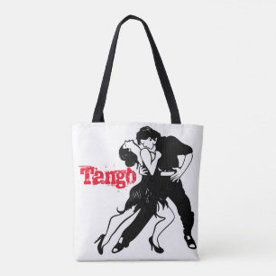 タンゴのカップルのシルエット トートバッグ