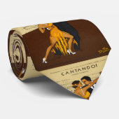 タンゴのダンサーのカップルのヴィンテージポスターネクタイ ネクタイ (ロール)