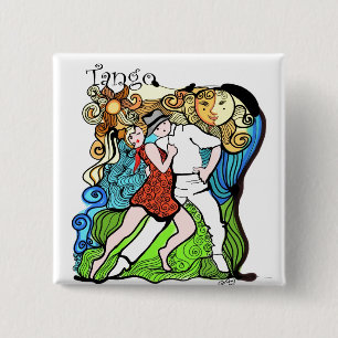 タンゴのダンス- 2少しTangueros 缶バッジ