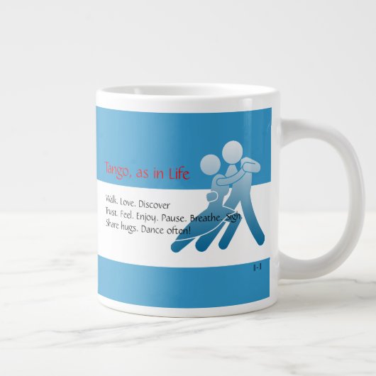 タンゴの生活の中で – タンゴの俳句 ジャンボコーヒーマグカップ (右)