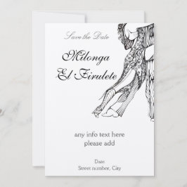 タンゴのMilongaの保存日付 セーブザデート