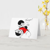 タンゴを踊るカップル カード (黄色い花)