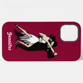 タンゴを踊るレトロカップル iPhoneケース (裏面横)
