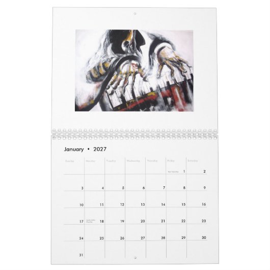 タンゴジャズ カレンダー (1月 2027)