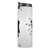 タンゴダンサーのシルエット1銀 タンブラー (回転右)