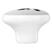 タンゴダンサーのシルエット2シルバー セラミックノブ (側面)