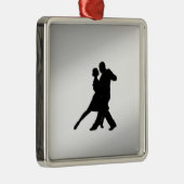 タンゴダンサーのシルエット メタルオーナメント (右)