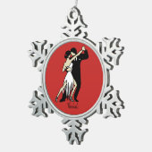 タンゴダンサー スノーフレークピューターオーナメント (右)