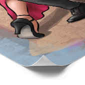 タンゴダンサー – 手描きアートポスター(文字なし) ポスター (角)