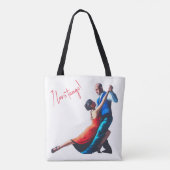 タンゴダンサー – 手絵画の トートバッグ (裏面)