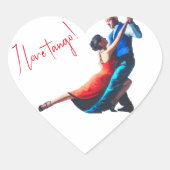 タンゴダンサー – 手絵画の ハートシール (正面)