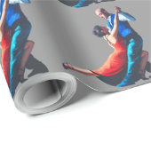 タンゴダンサー – 手絵画の ラッピングペーパー (ロールコーナー)