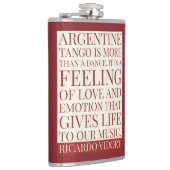タンゴダンス与えライフへ私たちの音楽引用文 フラスク (右)