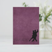 タンゴパープルパーソナライズされた招待状 招待状 (スタンド正面)
