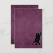 タンゴパープルパーソナライズされた招待状 招待状 (正面/裏面)