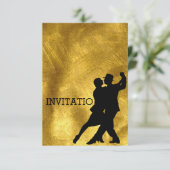 タンゴフラメンコラテンダンスゴールデンフォイル 招待状 (スタンド正面)
