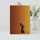 タンゴフラメンコラテンダンスパーティーブラウン 招待状 (スタンド正面)