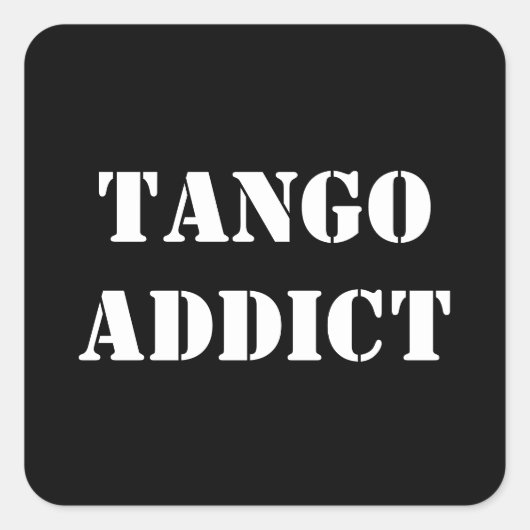 タンゴ中毒者 Tanguero アルゼンチン・タンゴ スクエアシール (正面)
