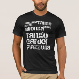 タンゴMilongaおよびPiazzolla Tシャツ