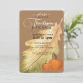 タンサンクスギビングのオークリーフ&カボチャ 招待状 (スタンド正面)