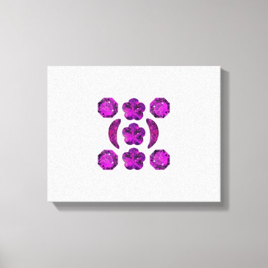 タンザナイトジェムストーンパープル キャンバスプリント (正面)