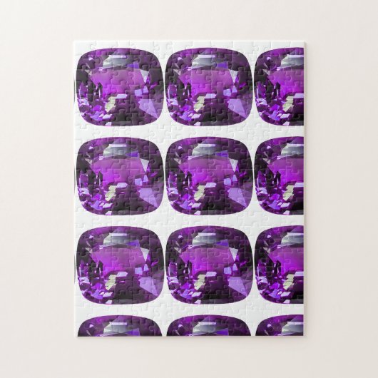 タンザナイトジェムストーンパープル ジグソーパズル (縦)