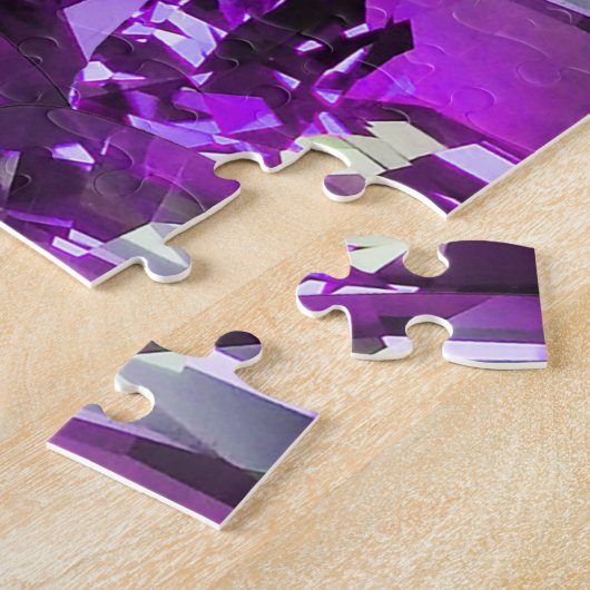 タンザナイトジェムストーンパープル ジグソーパズル (側面)