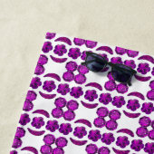 タンザナイトジェムストーンパープル ビーチタオル (インサイチュ)