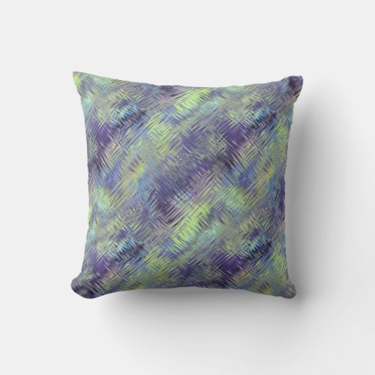 タンザナイトブルー液体パターン クッション (正面)