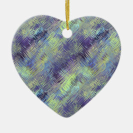 タンザナイトブルー液体パターン セラミックオーナメント