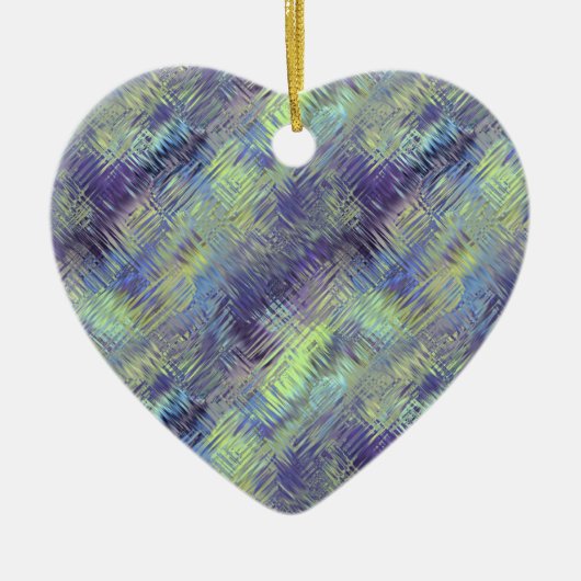 タンザナイトブルー液体パターン セラミックオーナメント (正面)