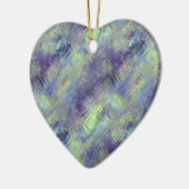 タンザナイトブルー液体パターン セラミックオーナメント (左)