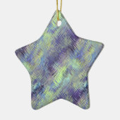 タンザナイトブルー液体パターン セラミックオーナメント (左)