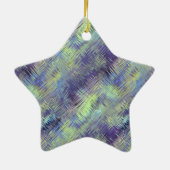 タンザナイトブルー液体パターン セラミックオーナメント (裏面)