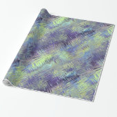 タンザナイトブルー液体パターン ラッピングペーパー (アンロールド)