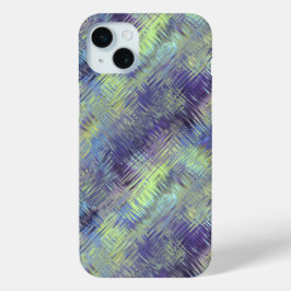 タンザナイトブルー液体パターン iPhone 15 MINIケース