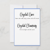 タンザナイト結晶意味カード 招待状 (裏面)