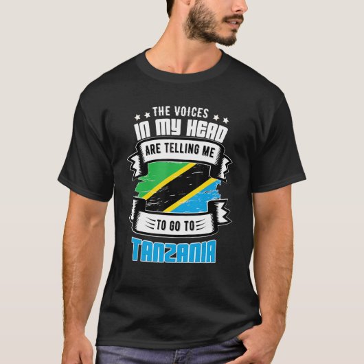 タンザニアが頭に浮かぶ Tシャツ (正面)